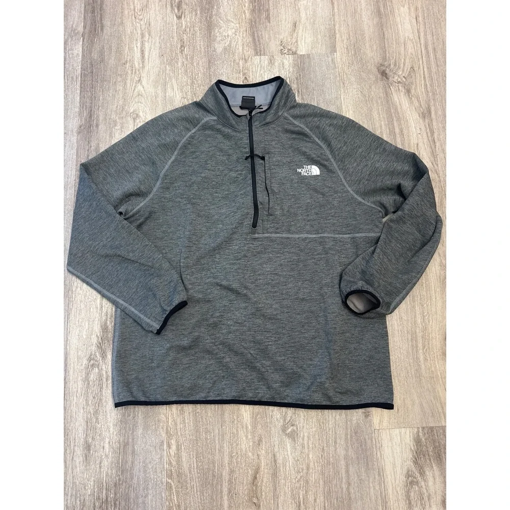 The North Face Mens XXL‎ Canyonlands 1/2 Zip Fleece Pullover Heather Grey Jacket